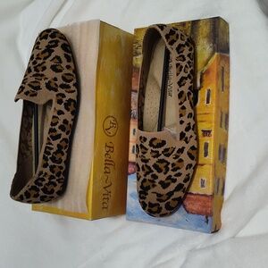 Bella Vita Leopard knit Hathaway Shoes, size:9W